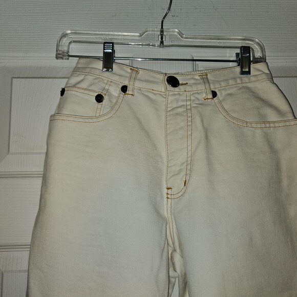 Moschino Jeans White Denim High-Waist Straight Leg - Size 29 - Picture 6 of 16